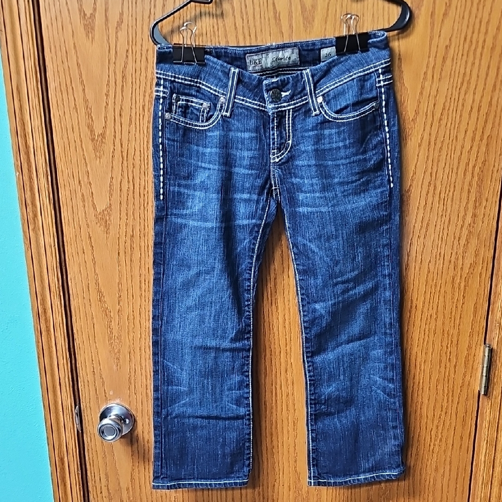 BKE Dark Blue Ankle Jeans